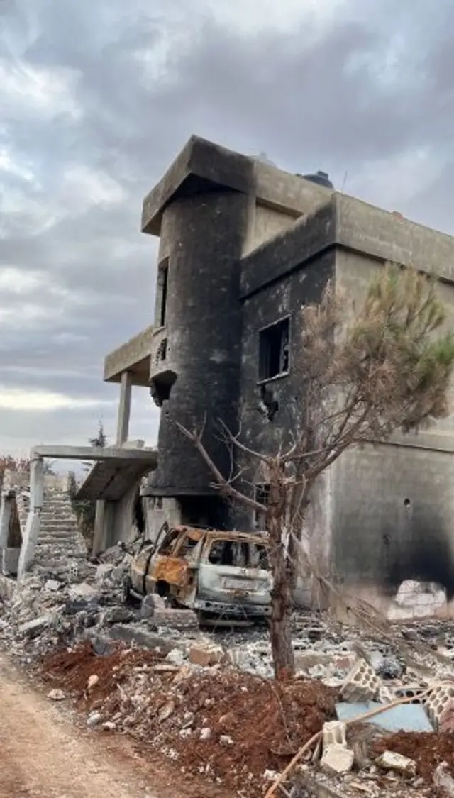 منزل الطفل قاسم بعد القصف