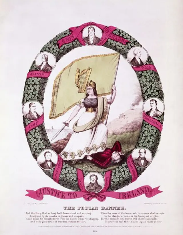 Головні діячі Фенніанського братерства, малюнок 1866 року