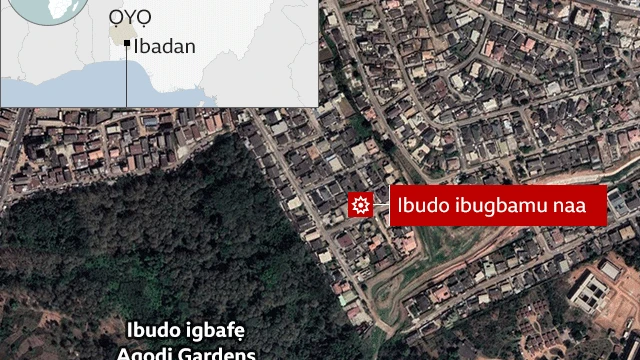 Aworan ibi ti ibugbamu naa ti waye