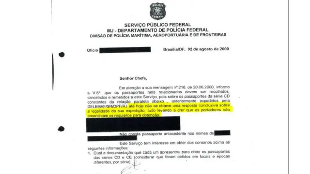 Ofíciosites de escanteiosagostosites de escanteios2000 da PF, encaminhado ao Ministério da Justiça