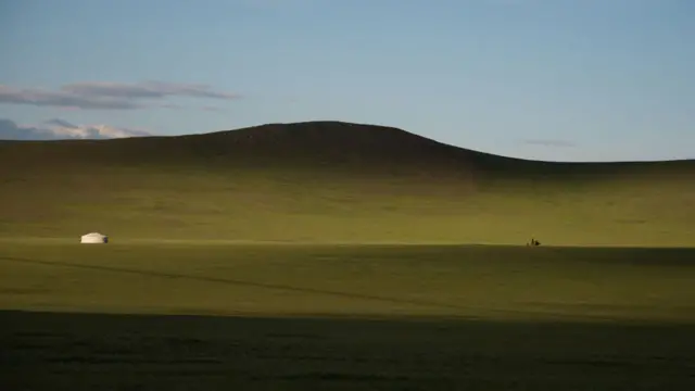 Una tienda tradicional de nómadas de Mongolia, al sur de la capital.