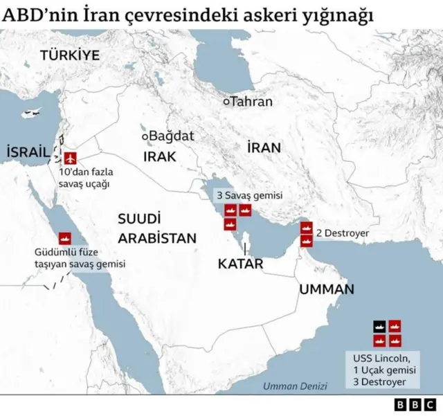 ABD'nin Ortadoğu'daki askeri yığınakları 