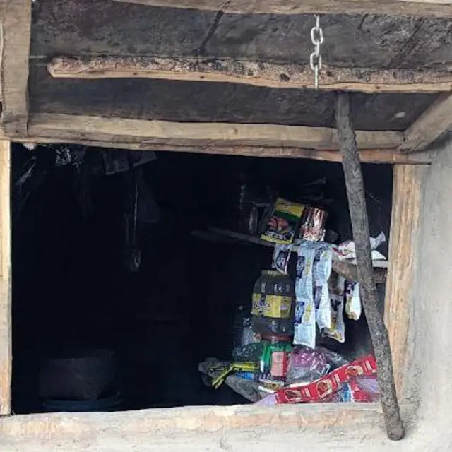 कथित मुठभेड़ में मारे गए रवा देवा की दुकान.