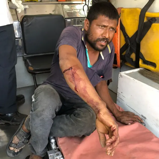 પોલીસ લાઠીચાર્જમાં ઘાયલ થયેલા ખેડૂત પુંજુભા ઝીણુભા ગોહિલની તસવીર