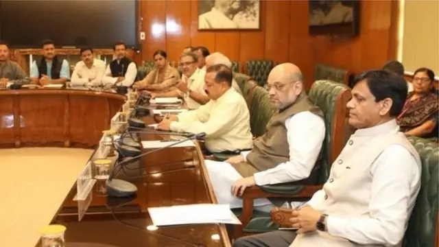 જમ્મુ-કાશ્મીરના પ્રતિનિધિમંડળ સાથે અમિત શાહ