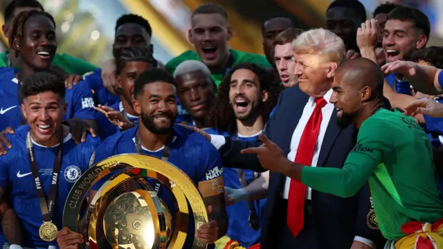 Fudbaleri Čelsija sa Donaldom Trampom