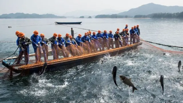 Pescadores en China.
