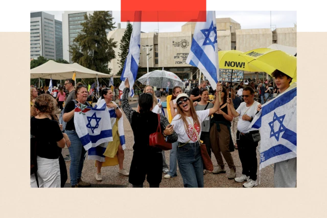 Israelíes celebrando