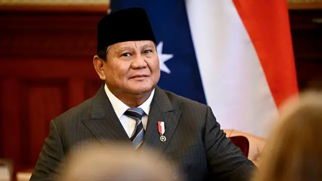 Presiden Indonesia Prabowo Subianto saat pertemuan di Admiralty House pada 12 November 2025 di Sydney, Australia. 