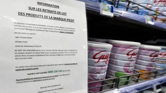 'සල්මනෙල්ලා' (salmonella) අපචාරයට හවුල් 'ලැක්ටලිස්'(Lactalis) ප්රංශ සමාගමට එක්කෝටි විසි ලක්ෂයකට අධික ළදරු කිරිපිටි පෙට්ටි ආපසු කැඳවීමට සිදුව ඇත.