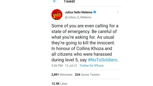South Africa State of Emergency