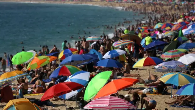 Turistas en Viña del Mar.