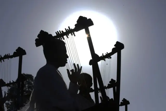 Ethiopians gather at Menelik II Square in the capital Addis Ababa on March 02, 2022 to celebrate the 126th anniversary of Ethiopia's victory over Italy at the Battle of Adwa on March 1, 1896.