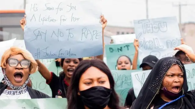 Di women protest for different parts of di city