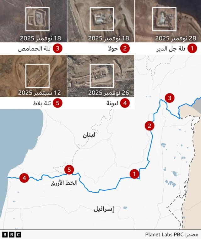 صور أقمار صناعية وخريطة