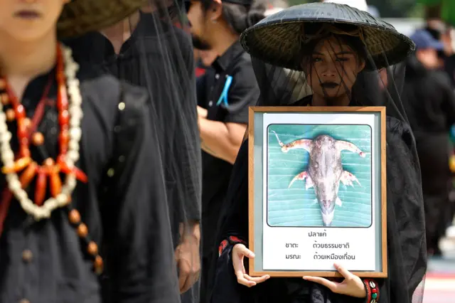 วันที่ 5 มิ.ย. 2568 ชาวบ้านใน จ.เชียงรายผู้ได้รับผลกระทบจากแม่น้ำกกขุ่นข้นและยังเจือสารปนเปื้อนในน้ำจัดกิจกรรมเพื่อปกป้องแม่น้ำกก โดยทางสมาคมแม่น้ำเพื่อชีวิตพบการรายงานสภาพปลาแค้ที่ผิดปกติตั้งแต่ปี 2567