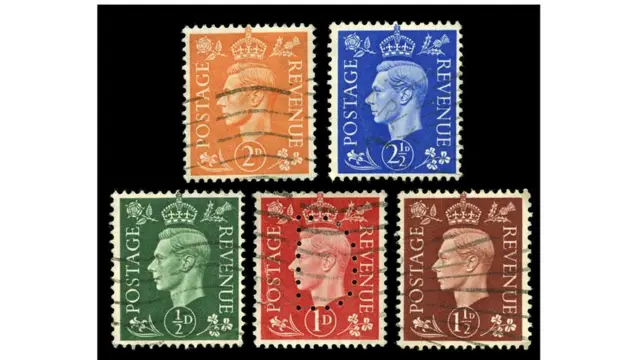 George VI stamps included a crown in the design