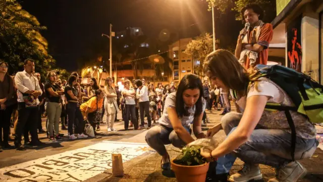 Protesta por la muerte de Machado