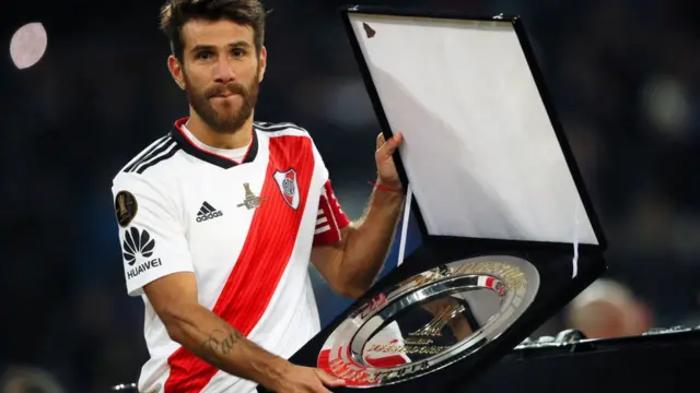 Leonardo Ponzio en la final de la Copa Libertadores en Madrid