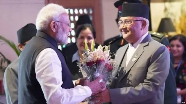 नरेंद्र मोदी और केपी शर्मा ओली