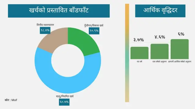 बजेट विनियोजन देखाउने चित्र