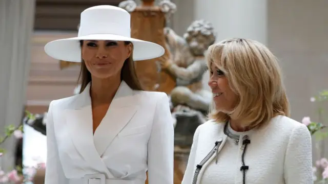 ميلانيا ترامب و بريجيت ماكرون