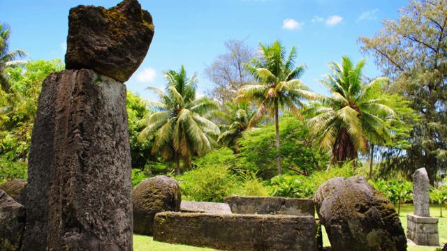 Bloques de piedra en la isla Tinian