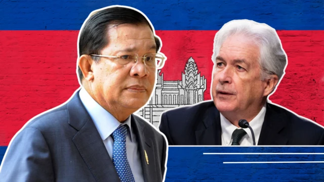 Ông Hun Sen và ông William Burns