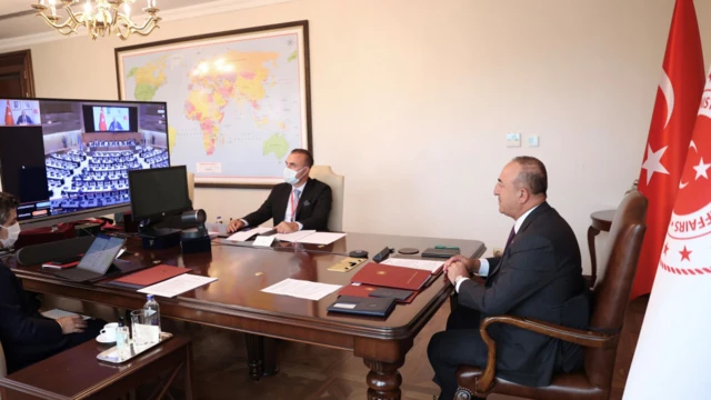 Bakan Çavuşoğlu, Afganistan'da yaşananlara ilişkin BM nezdinde bir toplantıda