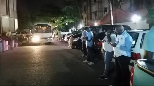 Naptip at the hotel monitoring their evacuation