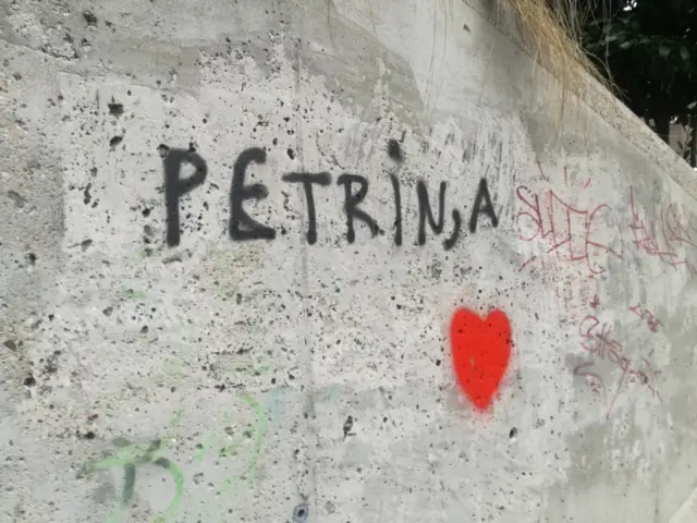 zemljotres, Petrinja, grafit