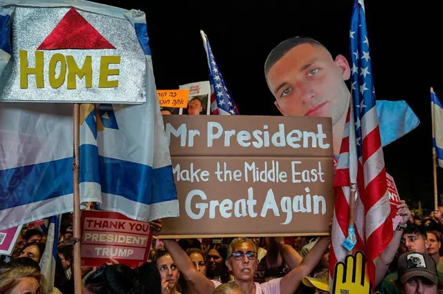 Демонстрация поддержки и благодарности Дональду Трампу в Тель-Авиве