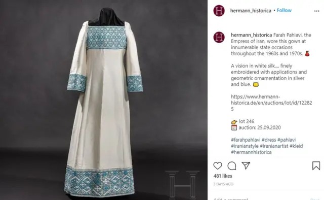 یادداشت حراج هرمان هیستوریکا در اینستاگرام درباره لباس