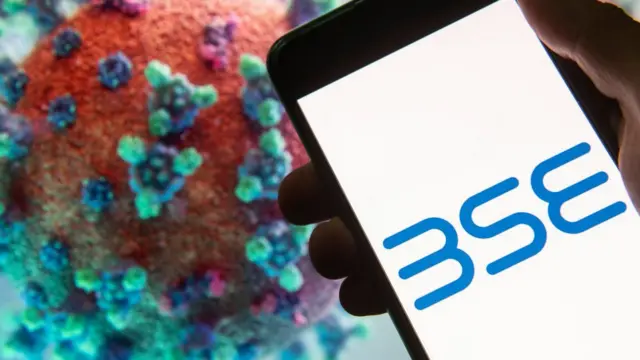 કોરોના તથા બૉમ્બે સ્ટૉક ઍક્સચેન્જની તસવીર