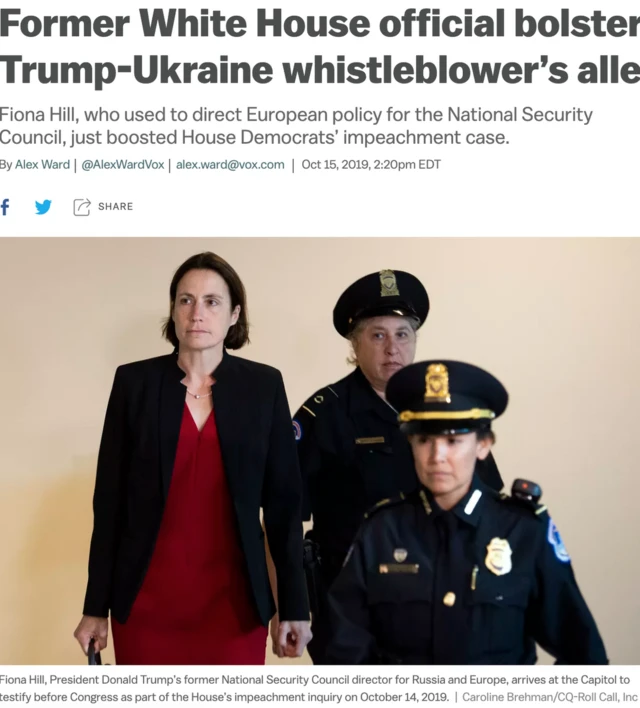 از فیونا هیل به عنوان کارشناس خبره سیاست خارجی در امور روسیه و آسیای میانه یاد می‌شود