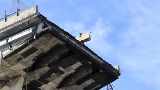 તૂટી પડેલા પુલની તસવીર