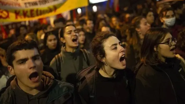 Protesta en Atenas
