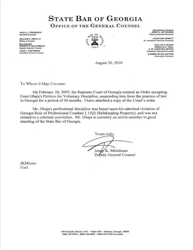 aworan iwe idahun ẹsun Femi Gbajabiamila