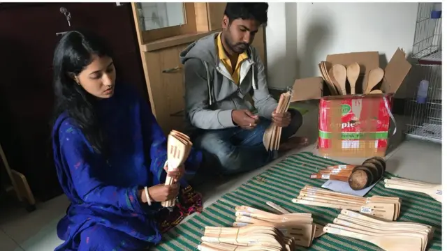 चैती और उनके पति, nitin srivastava bbc