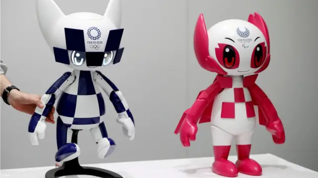 Tokyo 2020 mascot robots Miraitowa and Someity