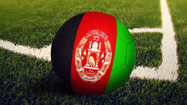 A ball with an Afghan flag
