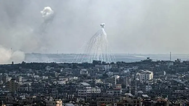 সাদা ফসফরাস বোমা ব্যবহারের অভিযোগ 