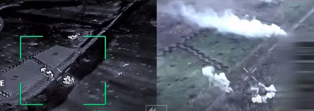 Кадры ударов по российским колонам