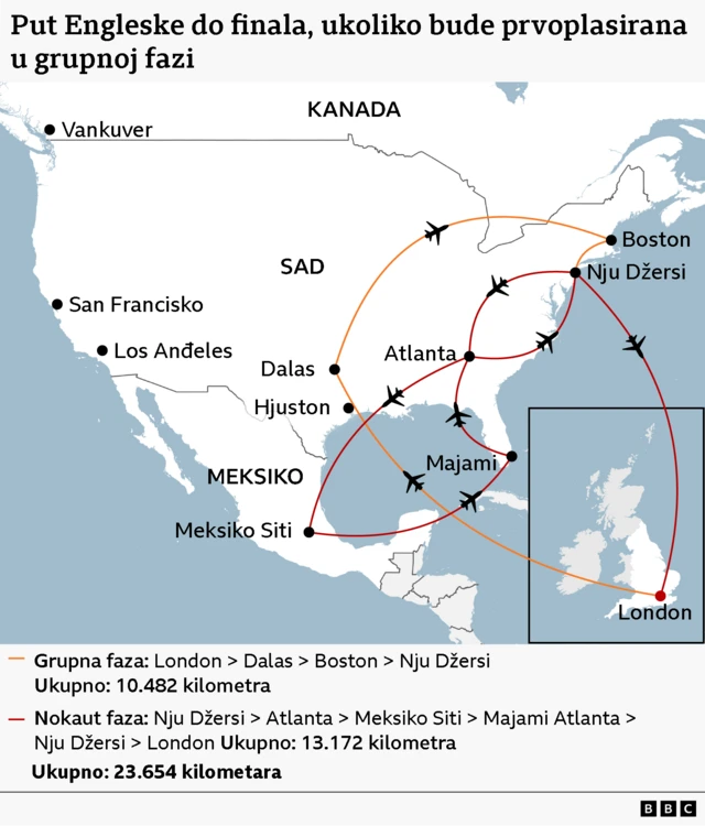 Mapa puta engleskih navijača