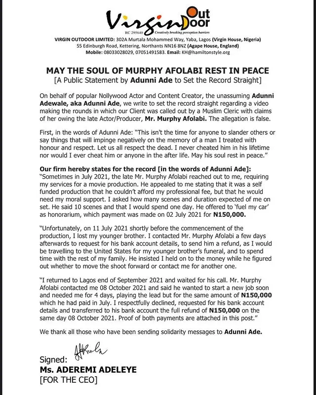 Atẹjade ti Adunni Ade fi sita