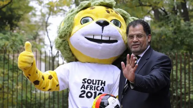 Danny Jordaan and 2010 FIFA World Cup mascot