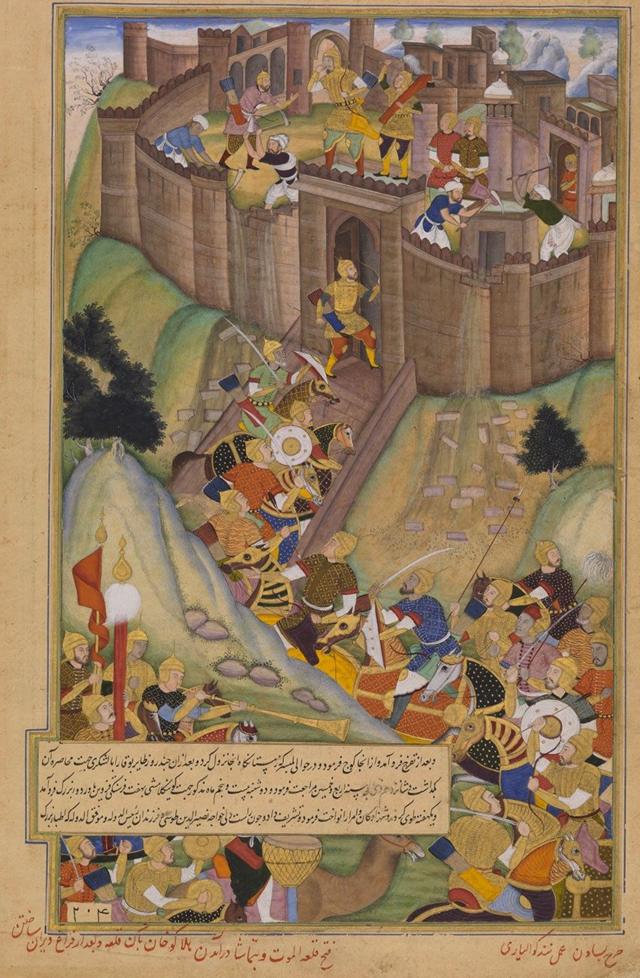 Una ilustración de la caída de Alamut