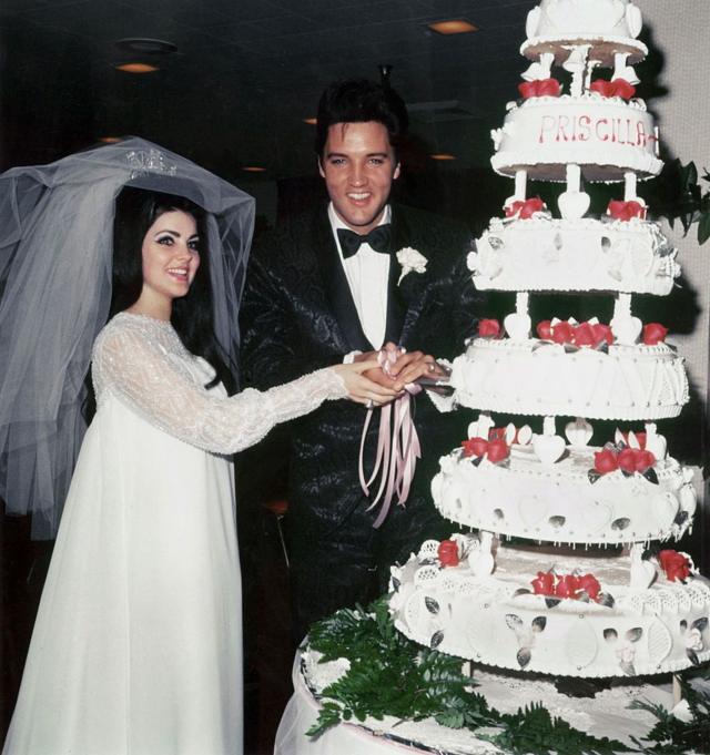 La boda de Priscilla y Elvis Presley en 1967