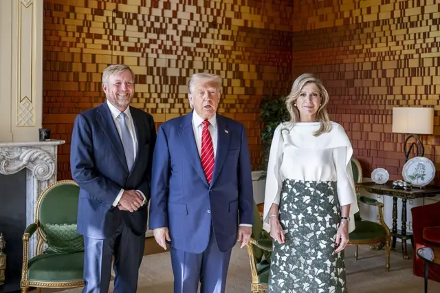 Дональд Трамп з королем і королевою Нідерландів