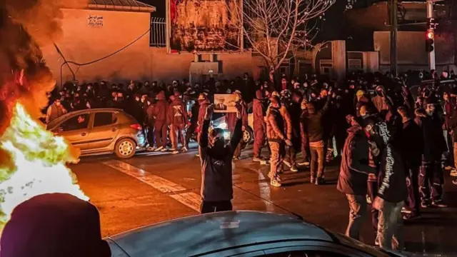 কদিন আগেই তেহরানে হওয়া বিক্ষোভের একটি দৃশ্য 